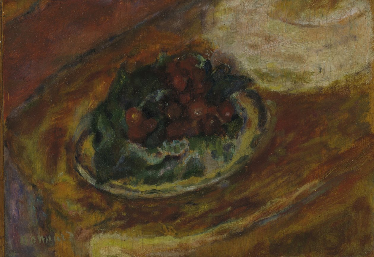 फिर भी जीवन: चेरी, c.1942 (लकड़ी के पैनल पर तेल) द्वारा पियरे बोनार्ड