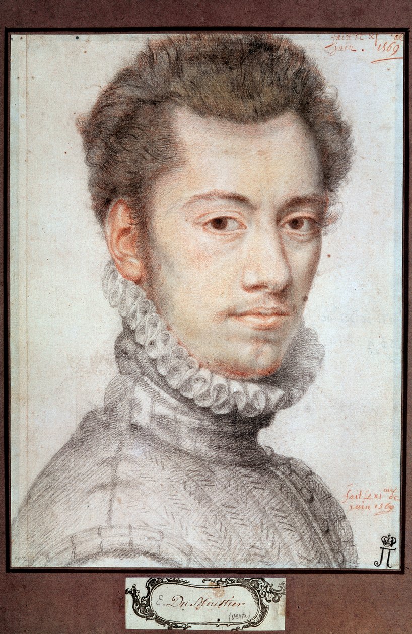 एटिने डमवेलियर का पोर्ट्रेट, c1570 द्वारा पियरे डुमॉन्स्टियर I