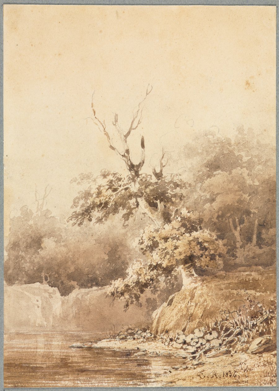 लैंडस्केप, 1836। द्वारा पियरे इटियेन थियोडोर रूसो