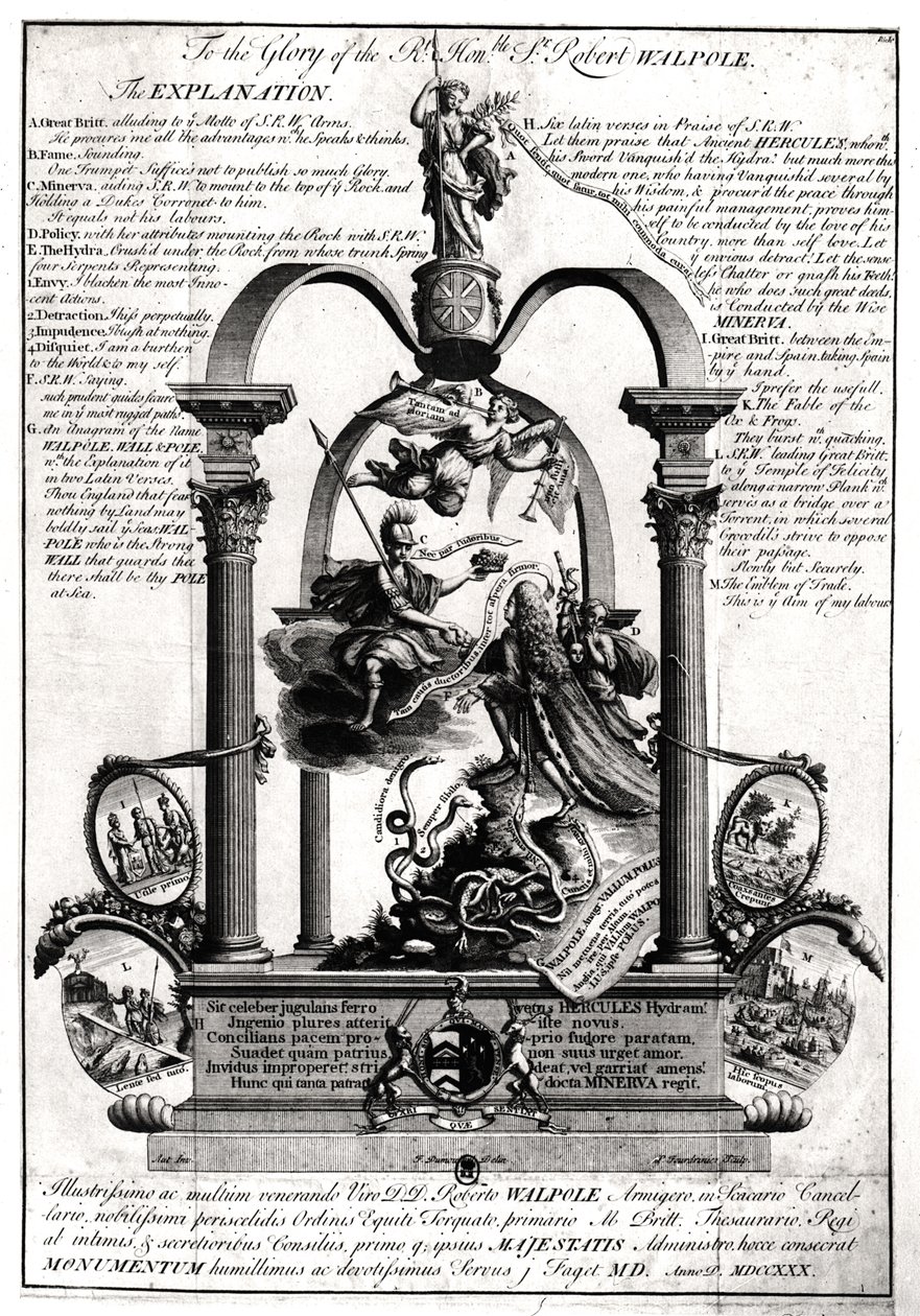 द ऑनर ऑफ़ द राइट माननीय रॉबर्ट वालपोल (1676-1745) 1 अर्ल ऑफ़ ऑर्डफोर्ड द्वारा पियरे फोरड्रिनियर