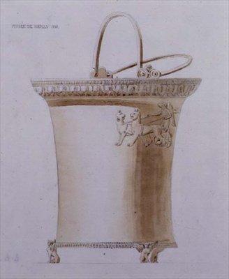 Musee de Naples . से एक बलि ईवर का डिज़ाइन द्वारा पियरे फ्रेंकोइस लियोनार्ड फोंटेन