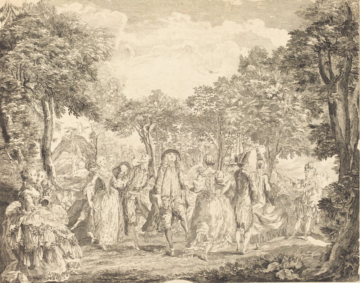ओपेरा में बैले, 1761। द्वारा पियरे फ्रांकोइस बसन