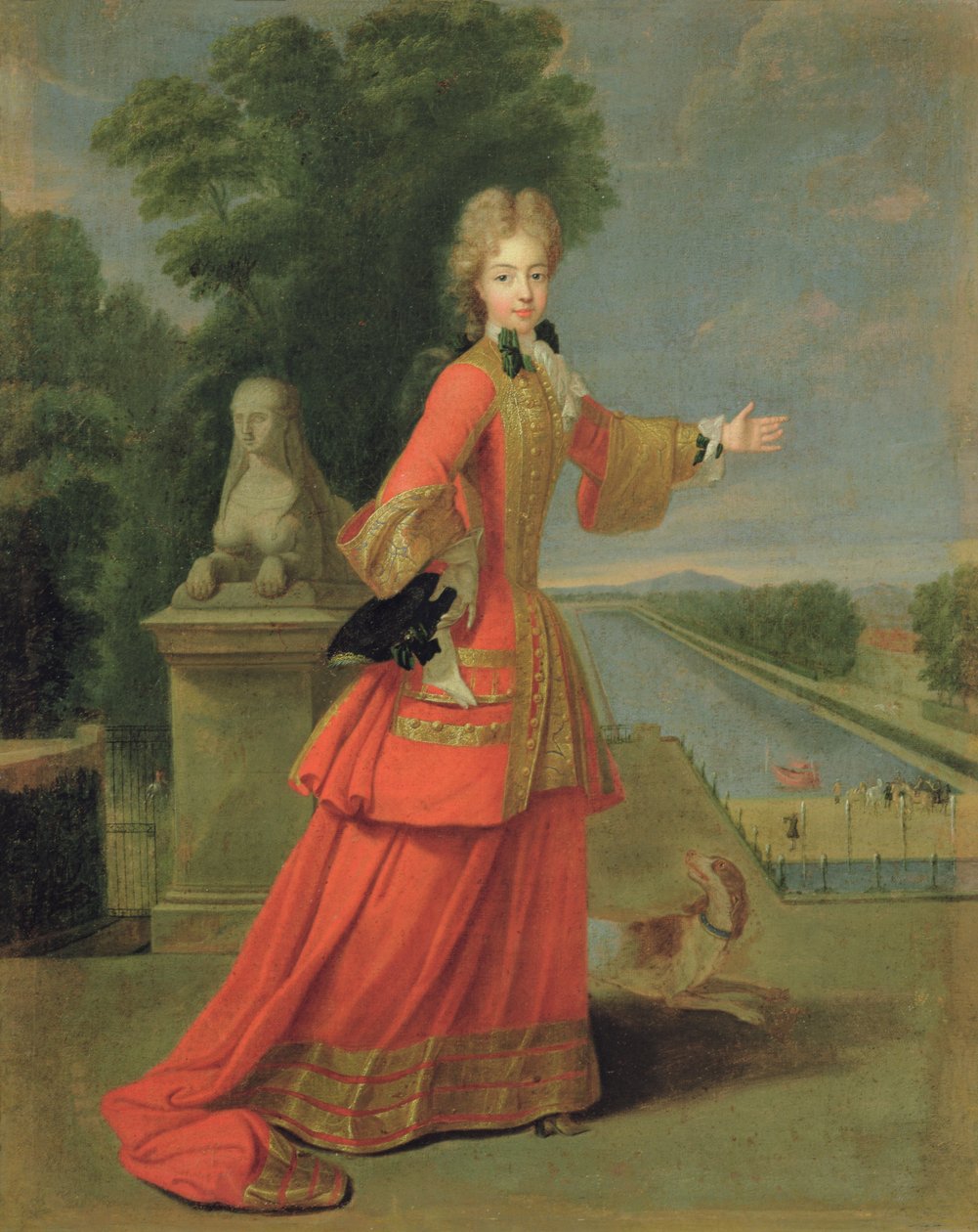 शिकार पोशाक में मैरी-एडिलेड डी सावोई (1685-1712), c.1704 द्वारा पियरे गोबर्ट