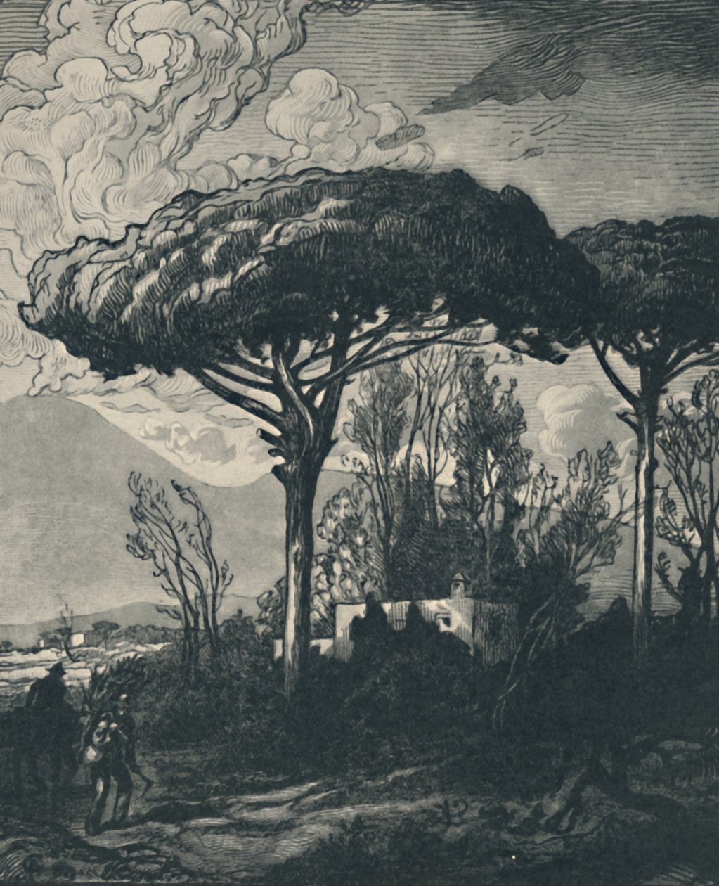 पोम्पेई का वेसुवियस, 1919 द्वारा पियरे गुस्मान