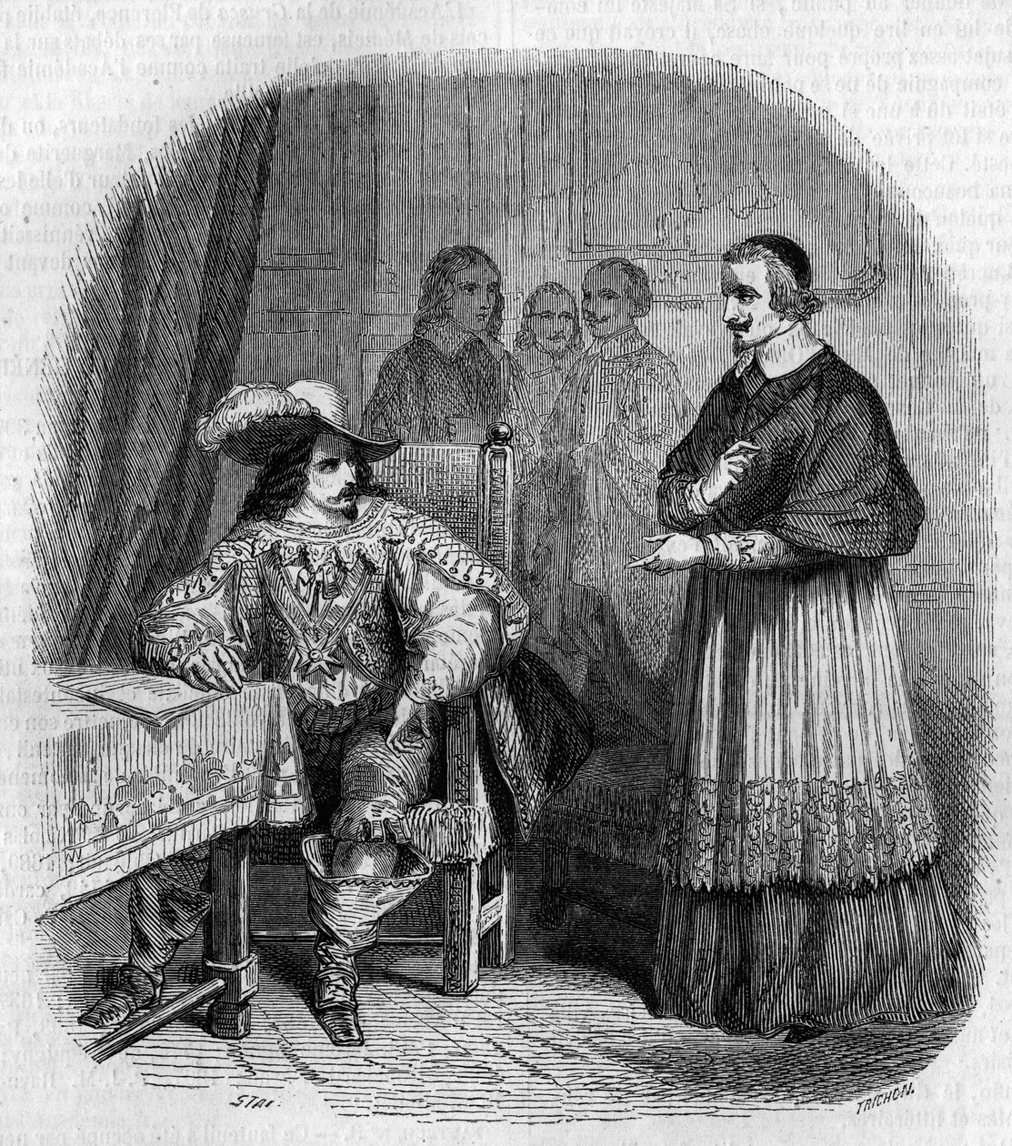 1635 में लुई XIII (1601-1643) और कार्डिनल रिशेल्यू (आर्मंड जीन डु प्लेसिस डी रिशेल्यू) (1585-1642) द्वारा स्थापित। जी स्टाल द्वारा उत्कीर्णन द्वारा पियरे गुस्तावे यूजीन स्टाल