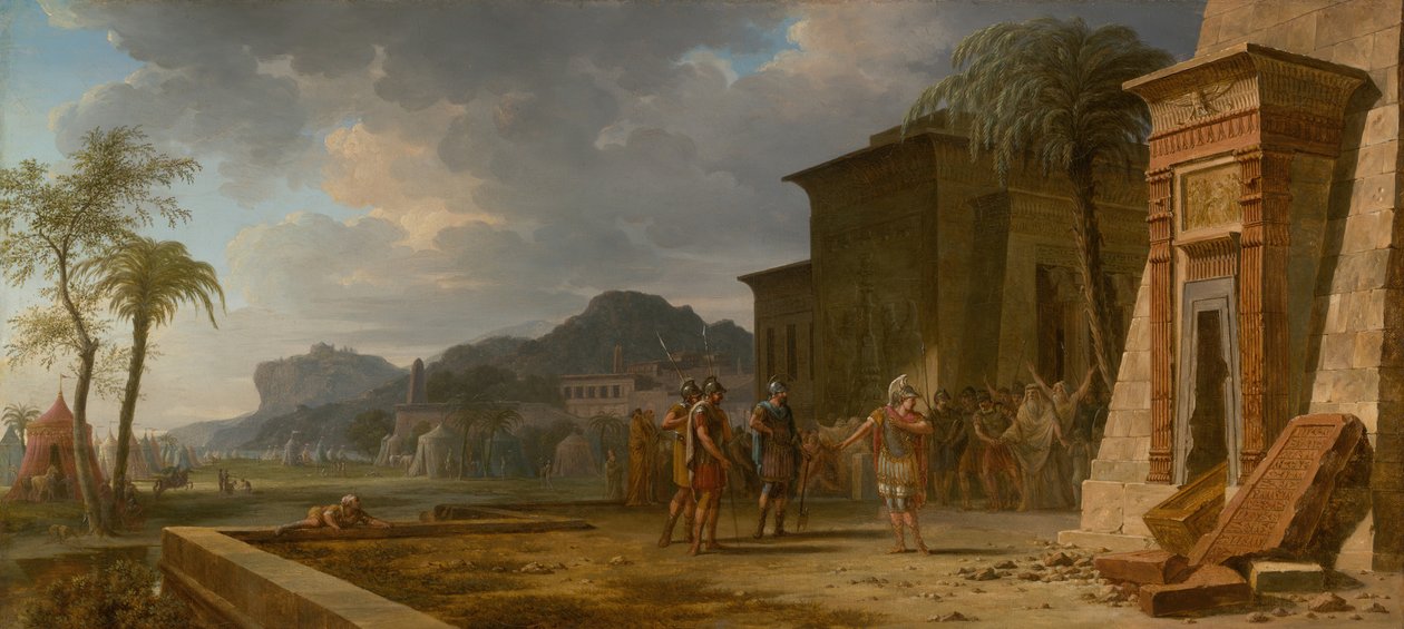 1796 में साइरस द ग्रेट के मकबरे पर सिकंदर। द्वारा पियरे हेनरी डे वैलेंसिएनेस
