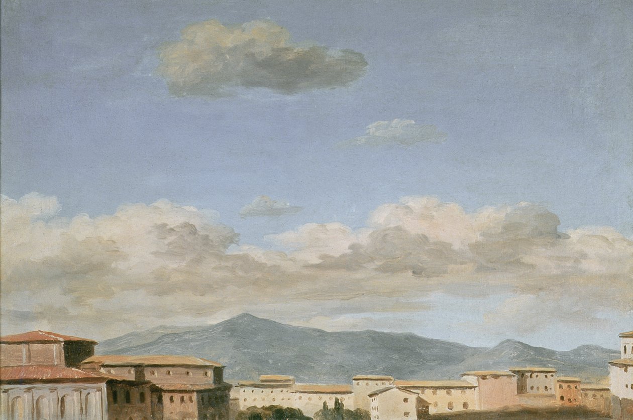 क्वैरिनल पर आकाश का अध्ययन (कार्ड पर चढ़े कागज पर तेल) द्वारा पियरे हेनरी डे वैलेंसिएनेस