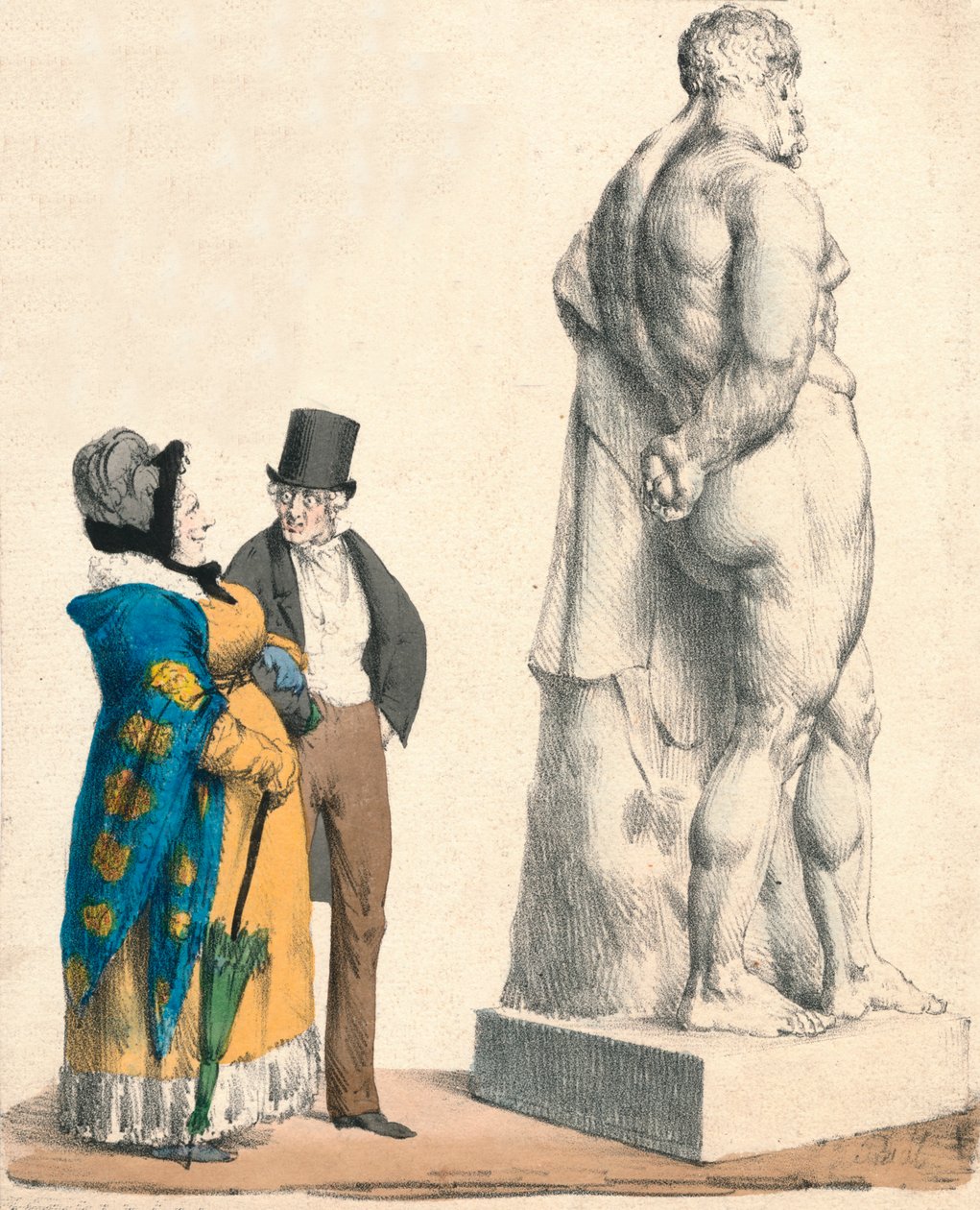 'क्या लड़का है! क्या कहती हो मेरी पत्नी-अरे! अरे! अरे!', c1822. द्वारा पियरे लैंगलुमे