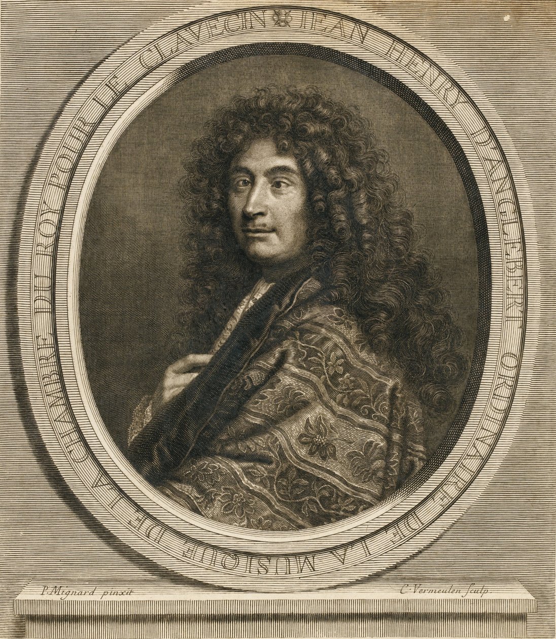 संगीतकार जीन-हेनरी डेंगलबर्ट 1629-1691, 1689 के चित्र द्वारा पियरे मिग्नार्ड