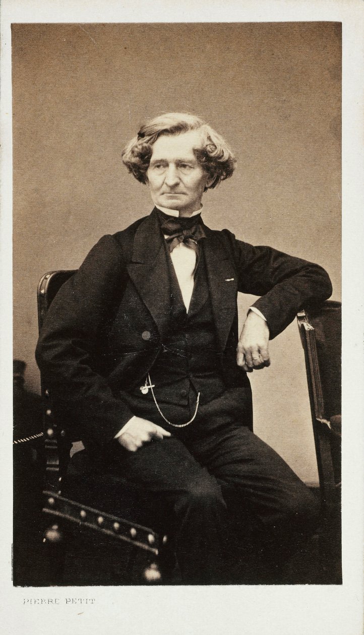संगीतकार हेक्टर बर्लियोज़ का पोर्ट्रेट 1803-1869, सीए 1860। द्वारा पियरे पेटिट