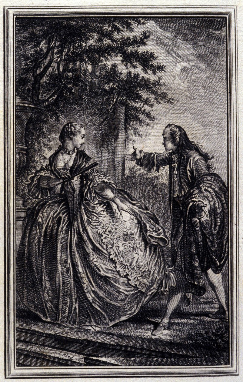 Nicaise - जीन ला फोंटेन द्वारा "" किस्से और पद्य में लघु कथाएँ "" में। 1776. पीपी चॉफर्ड द्वारा चित्रण। द्वारा पियरे फिलिप चोफर्ड