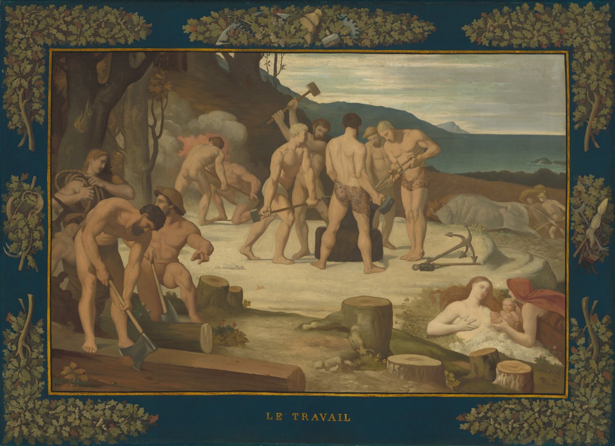 काम, सी. 1863. द्वारा पियरे पुविस डी चवनेस