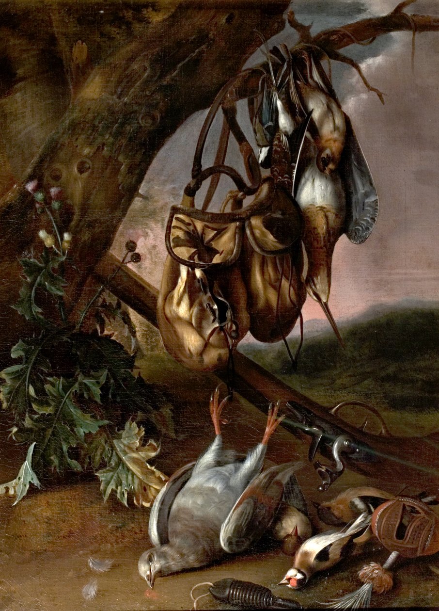 डेड गेम (कबूतर और अन्य पक्षी) के साथ फिर भी जीवन द्वारा Pieter Withoos