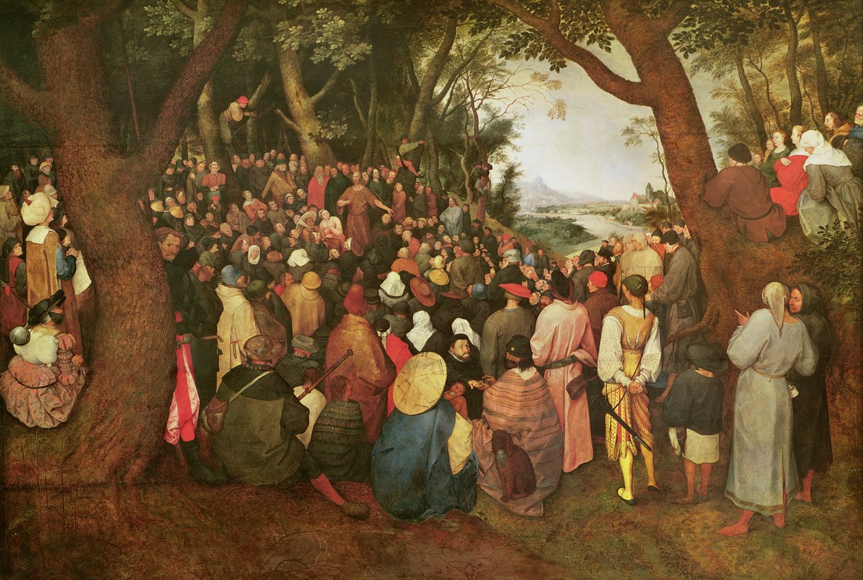 सेंट जॉन द बैपटिस्ट का उपदेश, 1566 (लकड़ी पर तेल) द्वारा पीटर ब्रिगेल द एल्डर