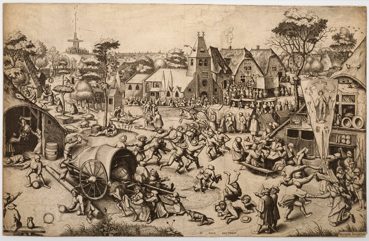 सेंट जॉर्जेस डे पर मेला, c.1559-60 (नक़्क़ाशी और उत्कीर्णन, 1 राज्य) द्वारा ब्रिगेल के बाद पीटर को बड़ा करें