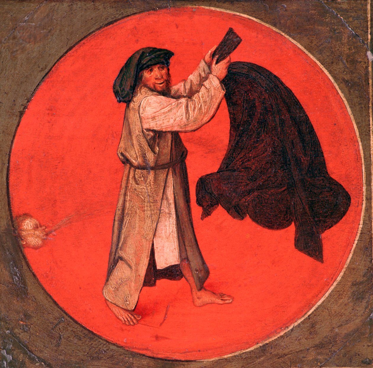 वह हवा के अनुसार अपने कोट को हिलाता है, c1558-1560 द्वारा पीटर ब्रिगेल द एल्डर