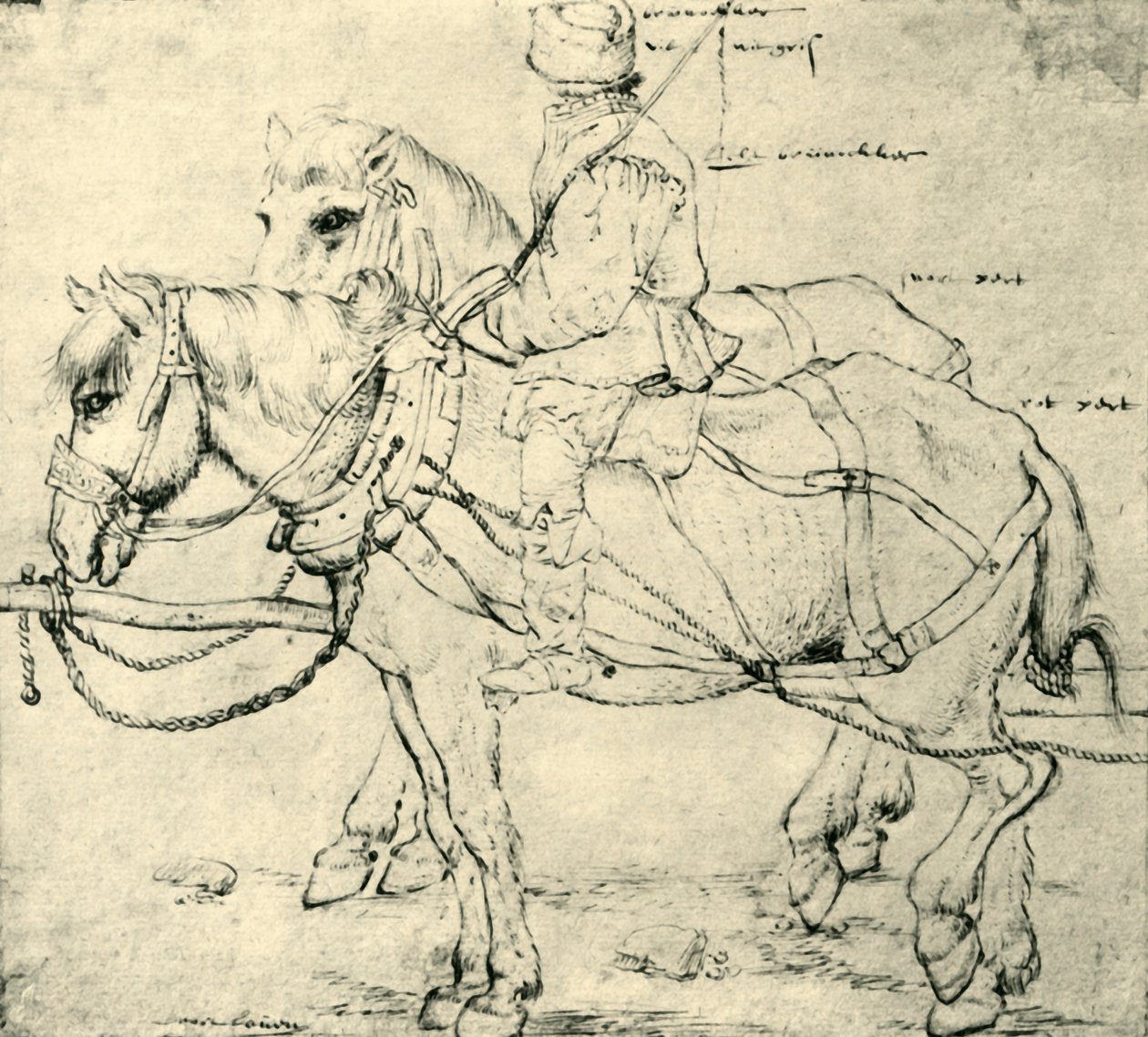 राइडर और दो घोड़े, 1559-1563, 1943। द्वारा पीटर ब्रिगेल द एल्डर