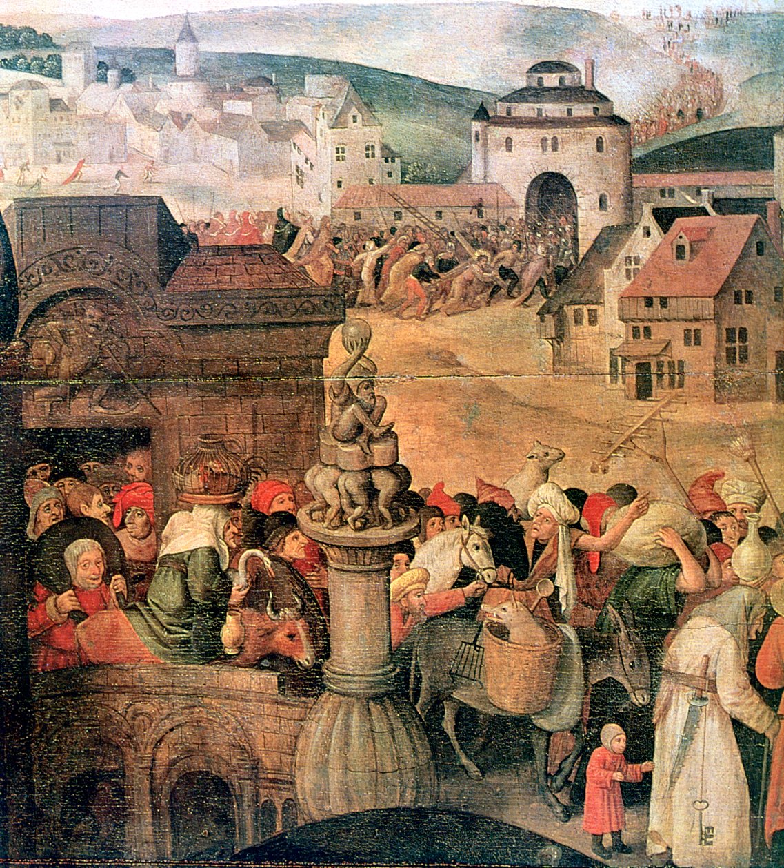 मंदिर के विस्तार से व्यापारियों को क्राइस्ट ड्राइविंग, c1584-1638 द्वारा पीटर ब्रूघेल द यंगर