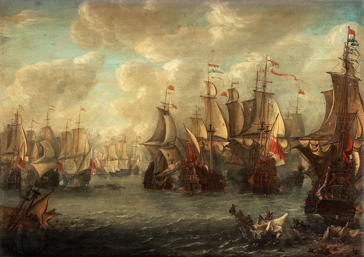 द रेड ऑन द मेडवे, 1667 द्वारा पीटर कॉर्नेलिस वैन सोएस्टा