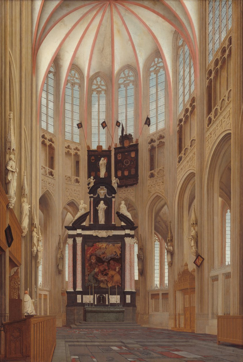 1646 में 's-Hertogenbosch में सेंट जॉन का कैथेड्रल। द्वारा पीटर जंज़ सनेरेडम