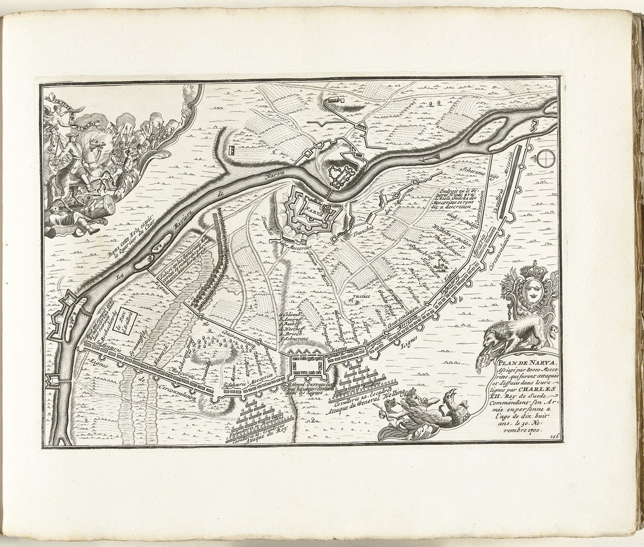1700, 1702-1703 में नरवा की घेराबंदी द्वारा पीटर मोर्टियर