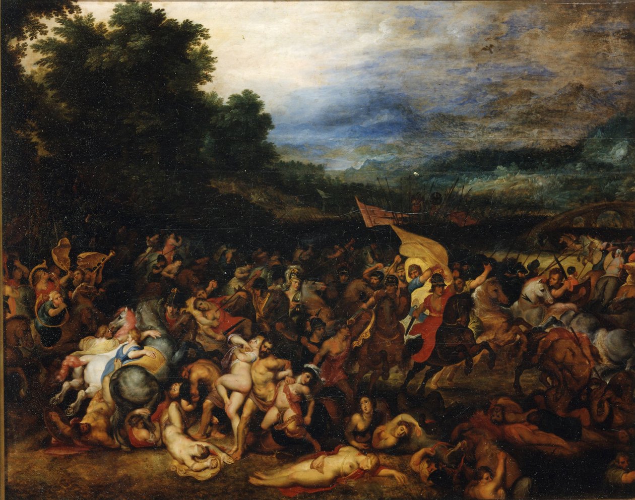 Amazons Amazonomachia की लड़ाई, 1598। द्वारा पीटर पॉल रूबेन्स