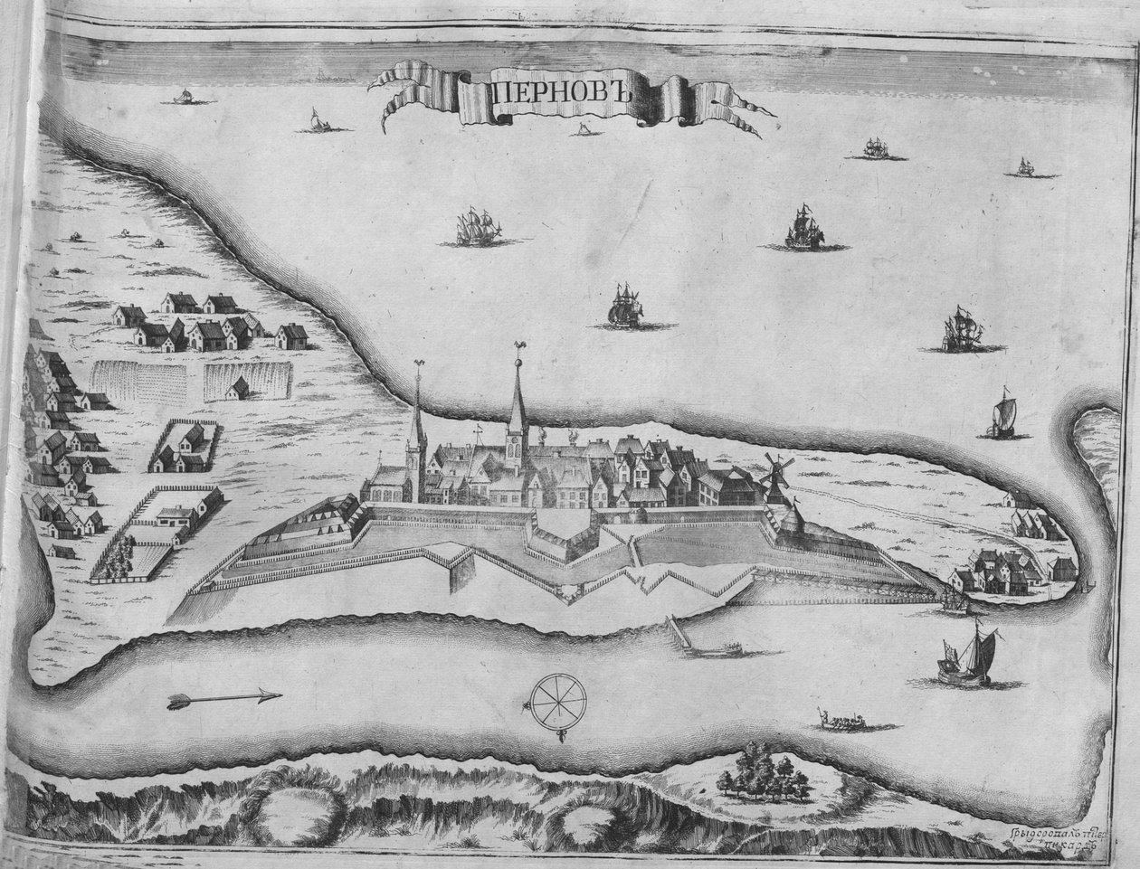 1710 अगस्त, 1715 को पर्नू की घेराबंदी का दृश्य द्वारा पीटर पिकर्ट
