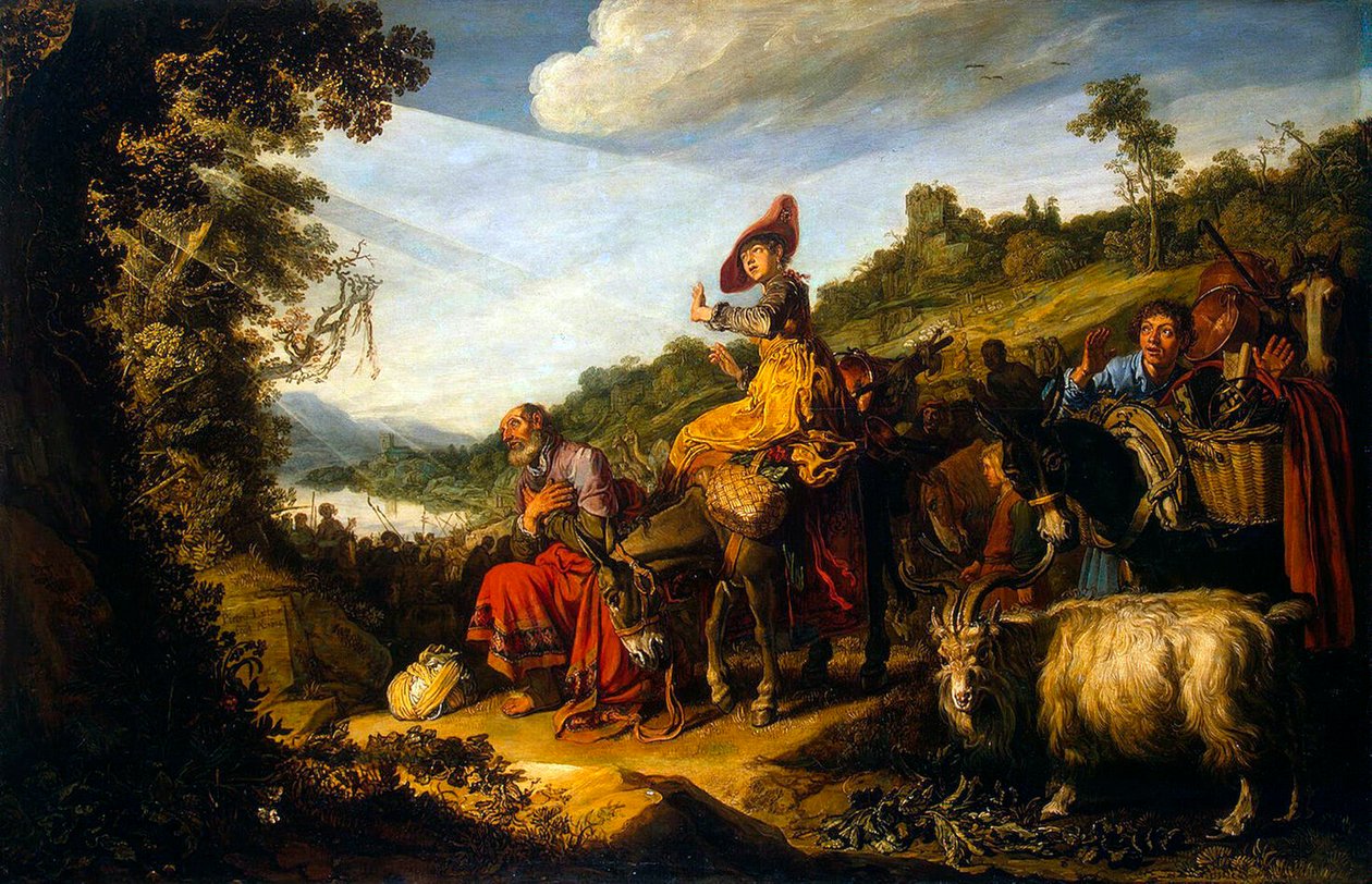कनान की सड़क पर इब्राहीम, 1614। द्वारा पीटर पीटर्ज़। अंतिम आदमी