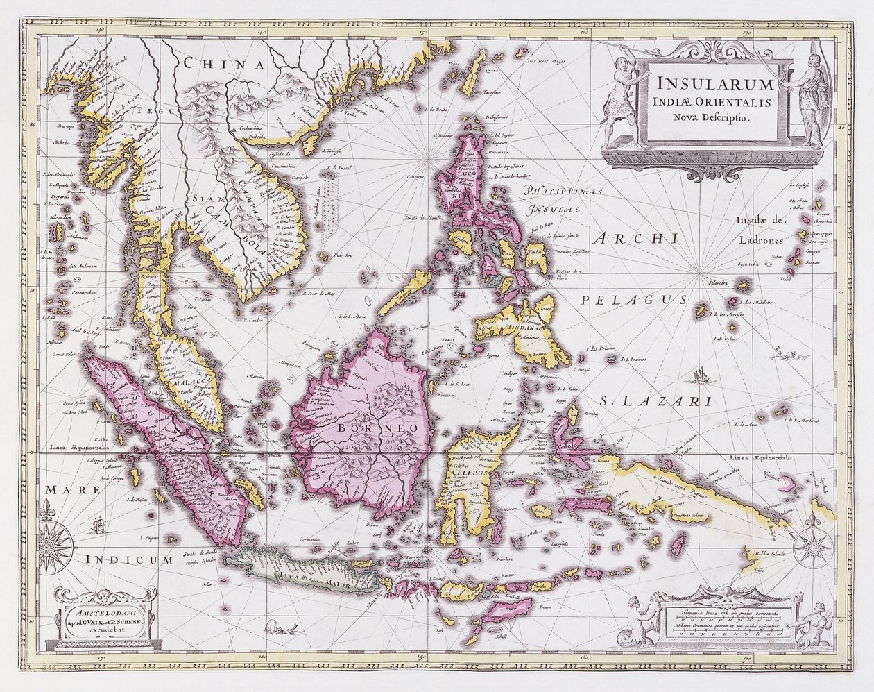 चीन और इंडोनेशिया का नक्शा, c.1710 द्वारा पीटर शेंक