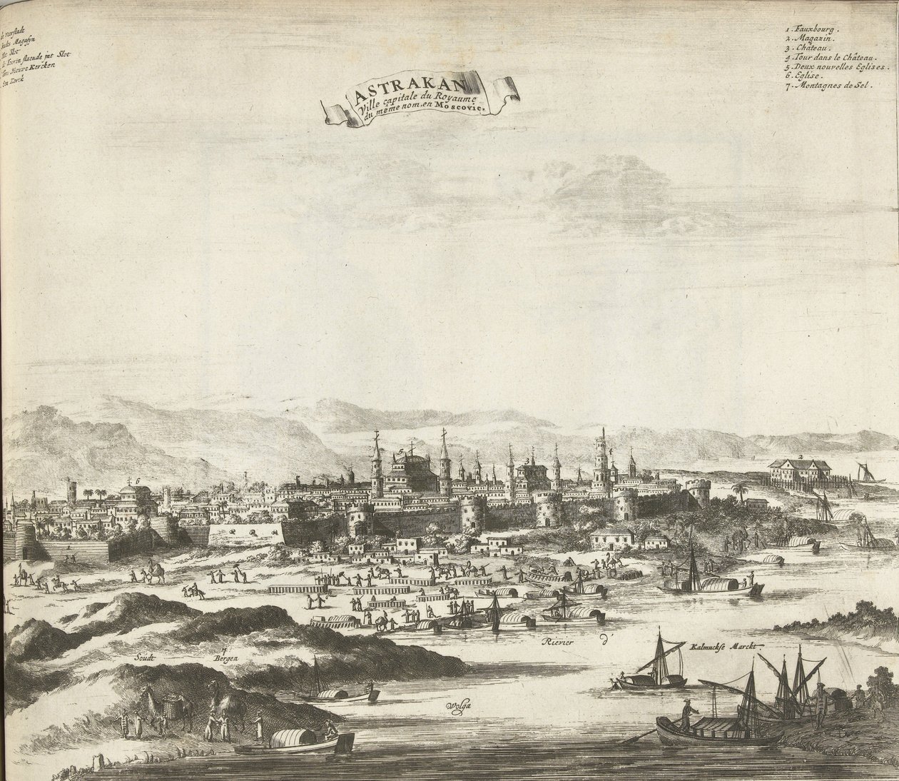 अचरखान, 1726 द्वारा पीटर वान डेर आ