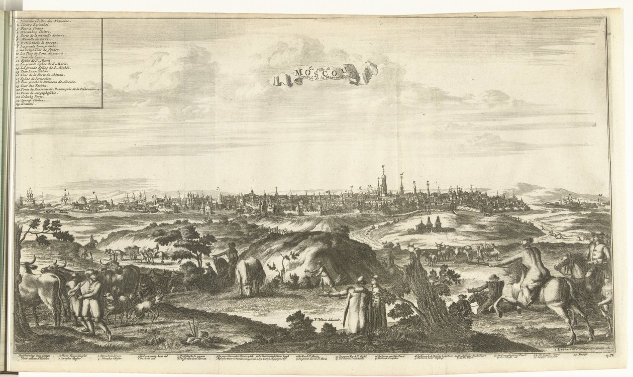 मास्को का दृश्य, 1726 द्वारा पीटर वान डेर आ