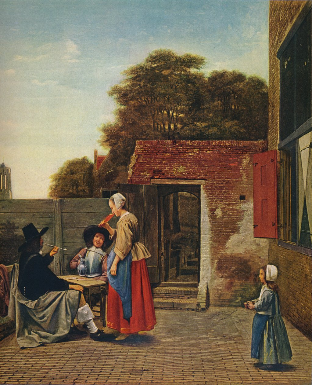 एक डच आंगन, 1658-1660 द्वारा पीटर डी हूच