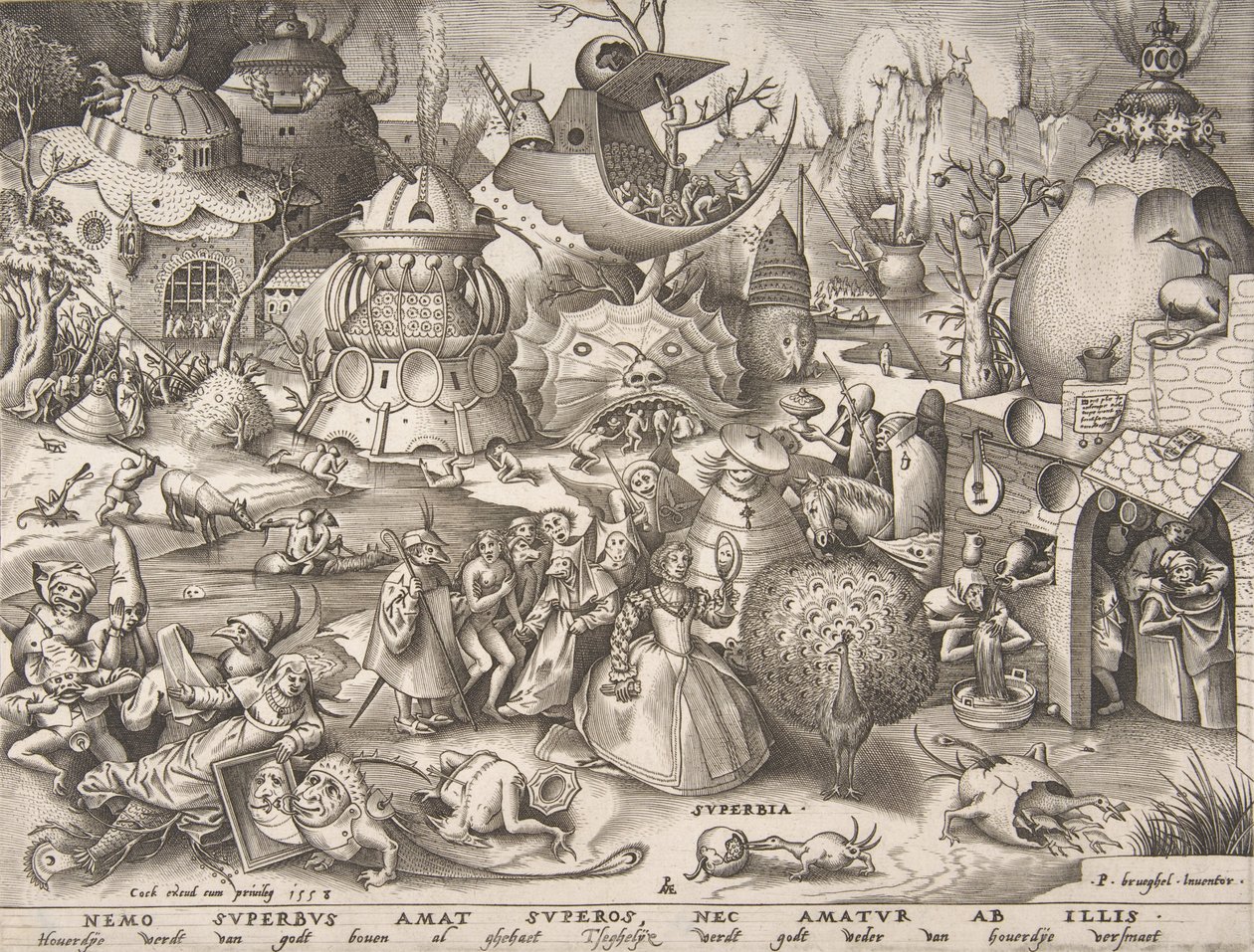 प्राइड सुपरबिया, श्रृंखला द सेवन डेडली सिंस, 1558 से। द्वारा पीटर वैन डेर हेडन