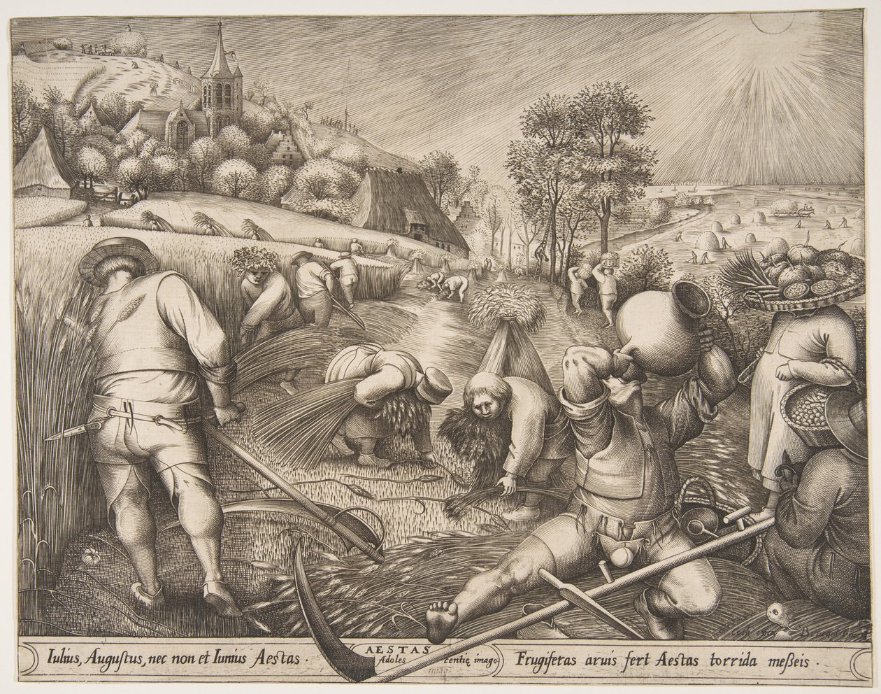 सीज़न, 1570 की सीरीज़ से समर एस्तेस। द्वारा पीटर वैन डेर हेडन