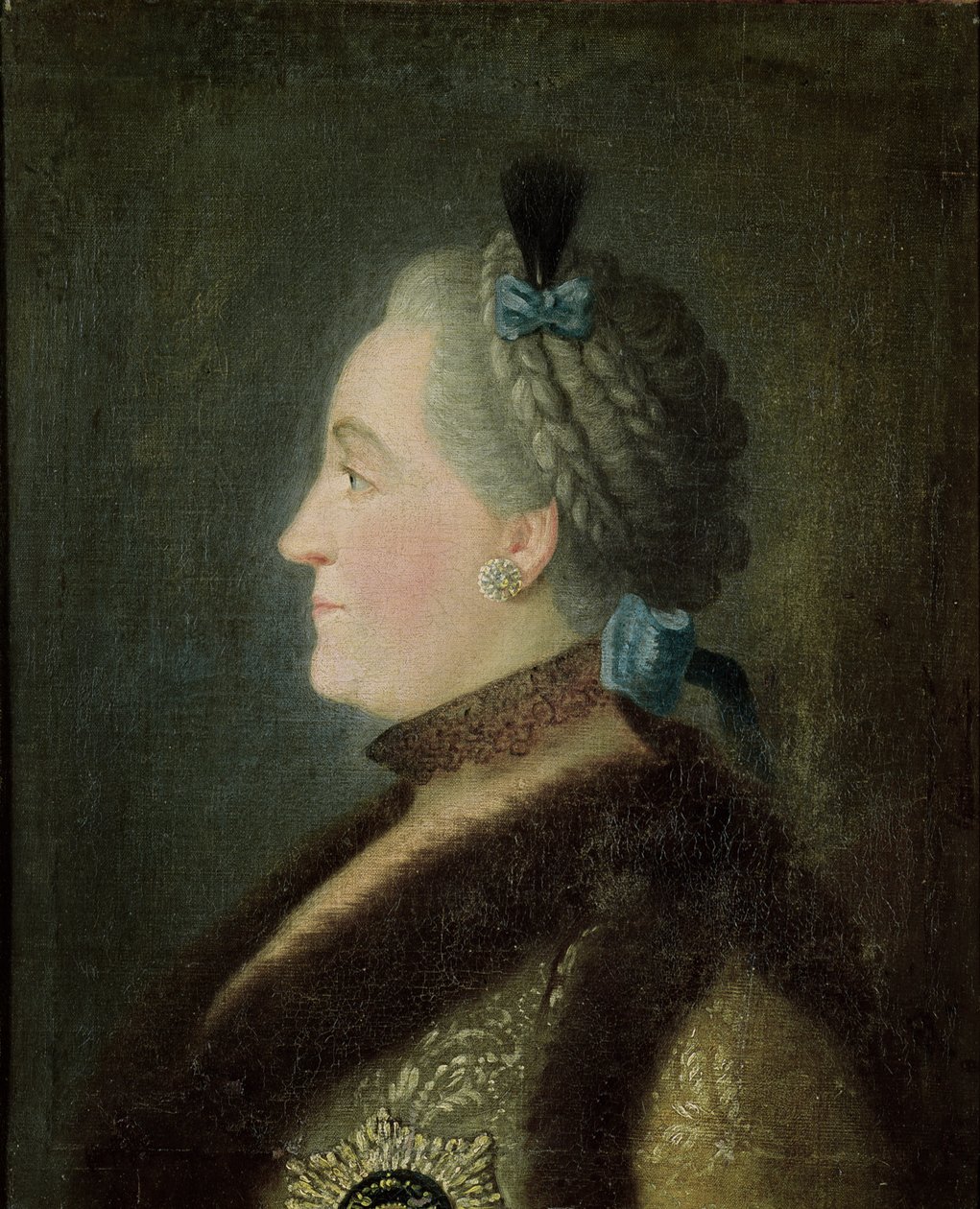 दिमित्री ग्रेगोरीविच लेवित्स्की (1735-1822) की एक पेंटिंग के बाद रूस की कैथरीन II (1729-1796) का पोर्ट्रेट द्वारा पिएत्रो एंटोनियो रोटारी