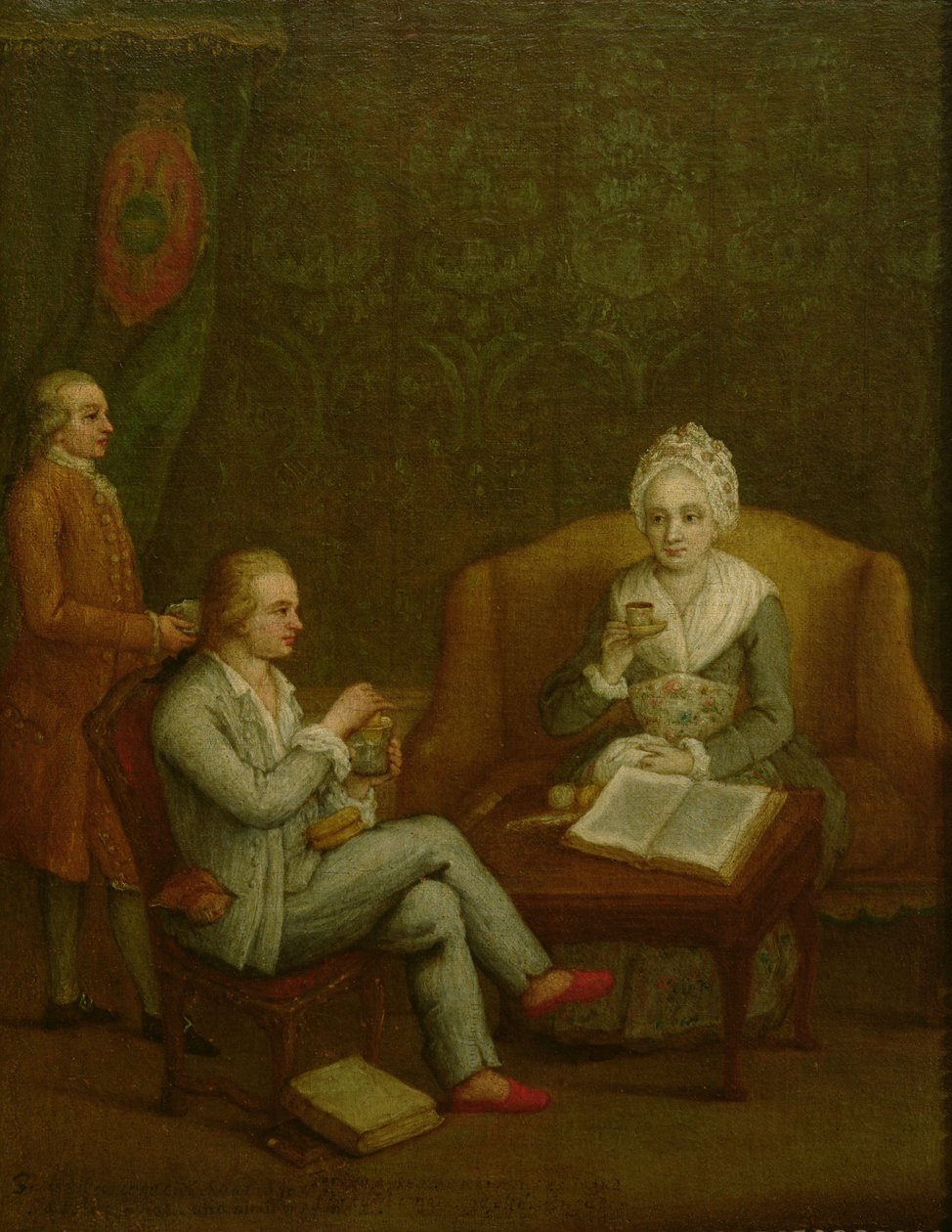एड्रियाना गिउस्टिन बरबारिगो और उनके बेटे गेरोलो अस्कानियो, c.1776-79 द्वारा पिएत्रो लोंगी