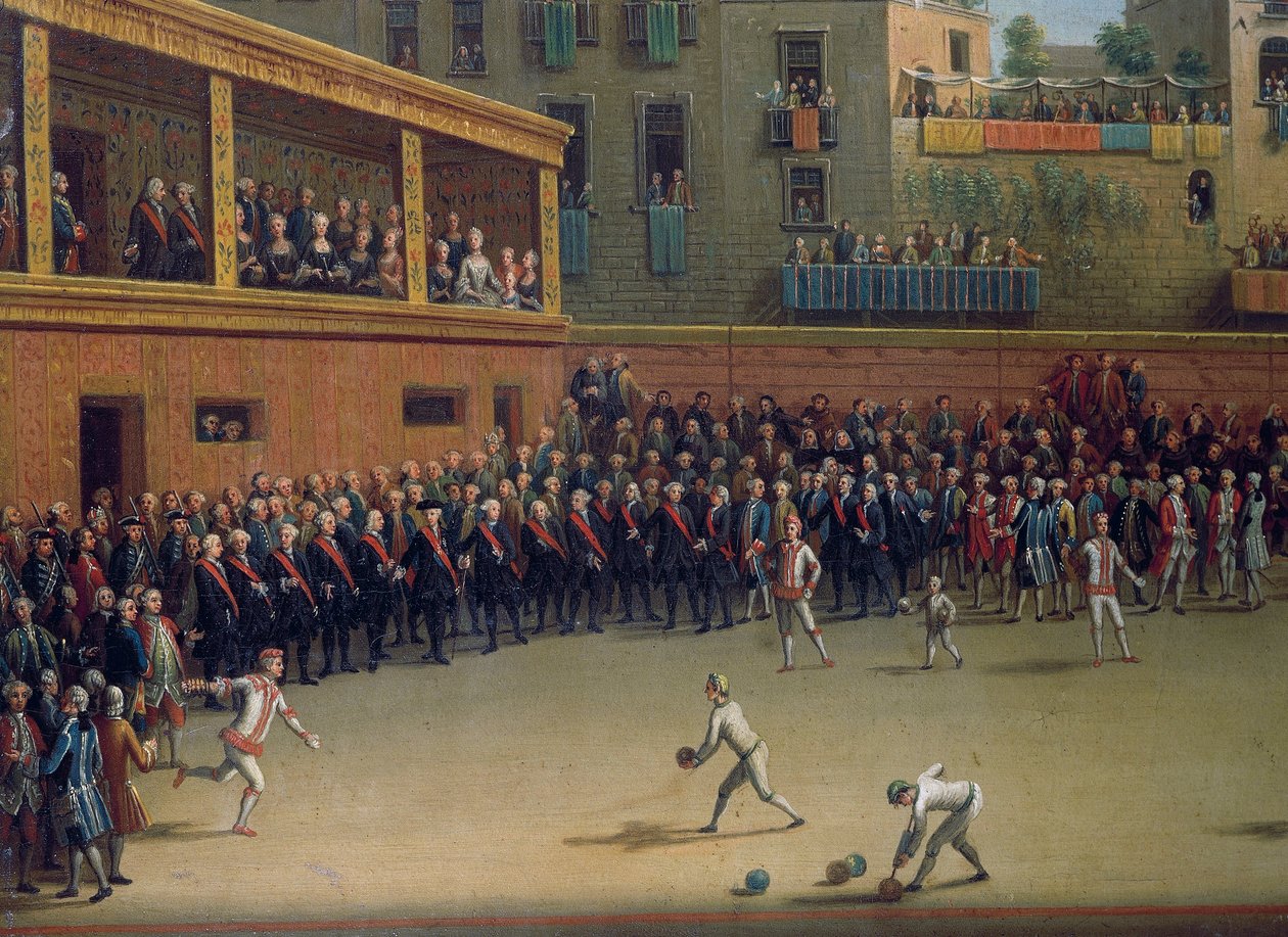 पिएत्रो फैब्रिस (सक्रिय 1768-1778), डिटेल, इटली द्वारा हैंडबॉल खेल द्वारा पिएत्रो फैब्रिस