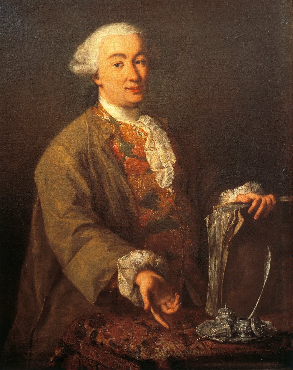 पिएत्रो लोंगी (1701-1785) द्वारा कार्लो गोल्डोनी का पोर्ट्रेट। द्वारा पिएत्रो लोंगी