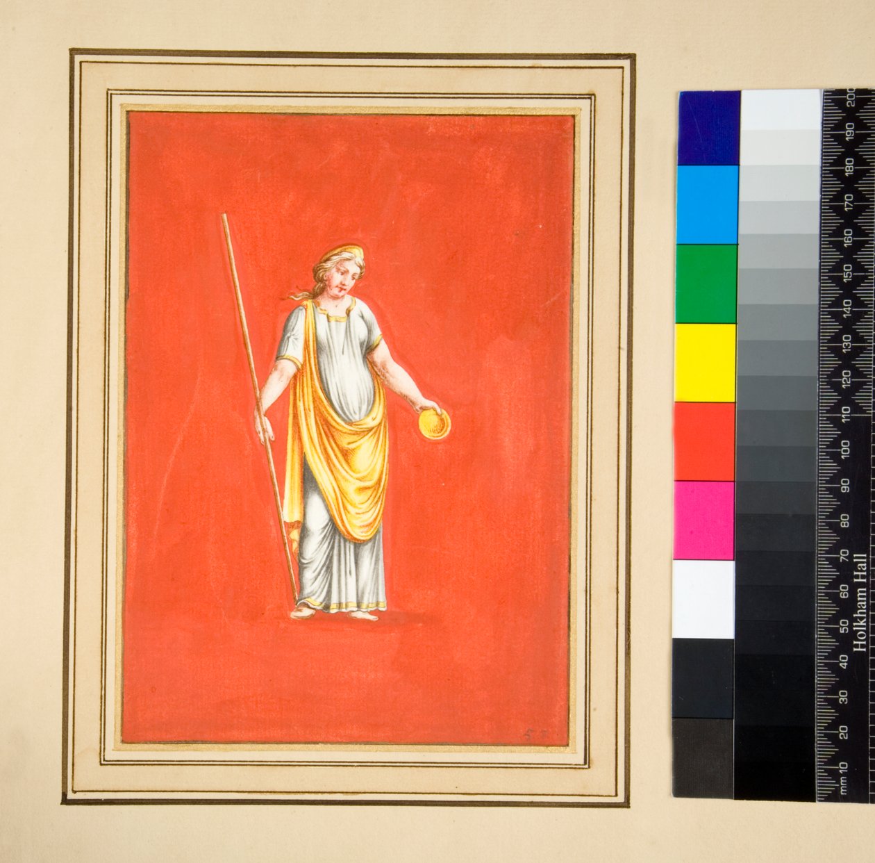 स्टेफ़न के साथ महिला आकृति (काली चाक, कुछ कलम और भूरी स्याही से। पानी के रंग से रंगी हुई) द्वारा पिएत्रो सैंटी बार्टोली