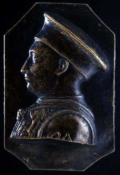 लुडोविको गोंजागा की पट्टिका (1441-1478) (रेक्टो) (कांस्य) (कविता के लिए 122329 देखें) द्वारा पिएत्रो तफ़ानो