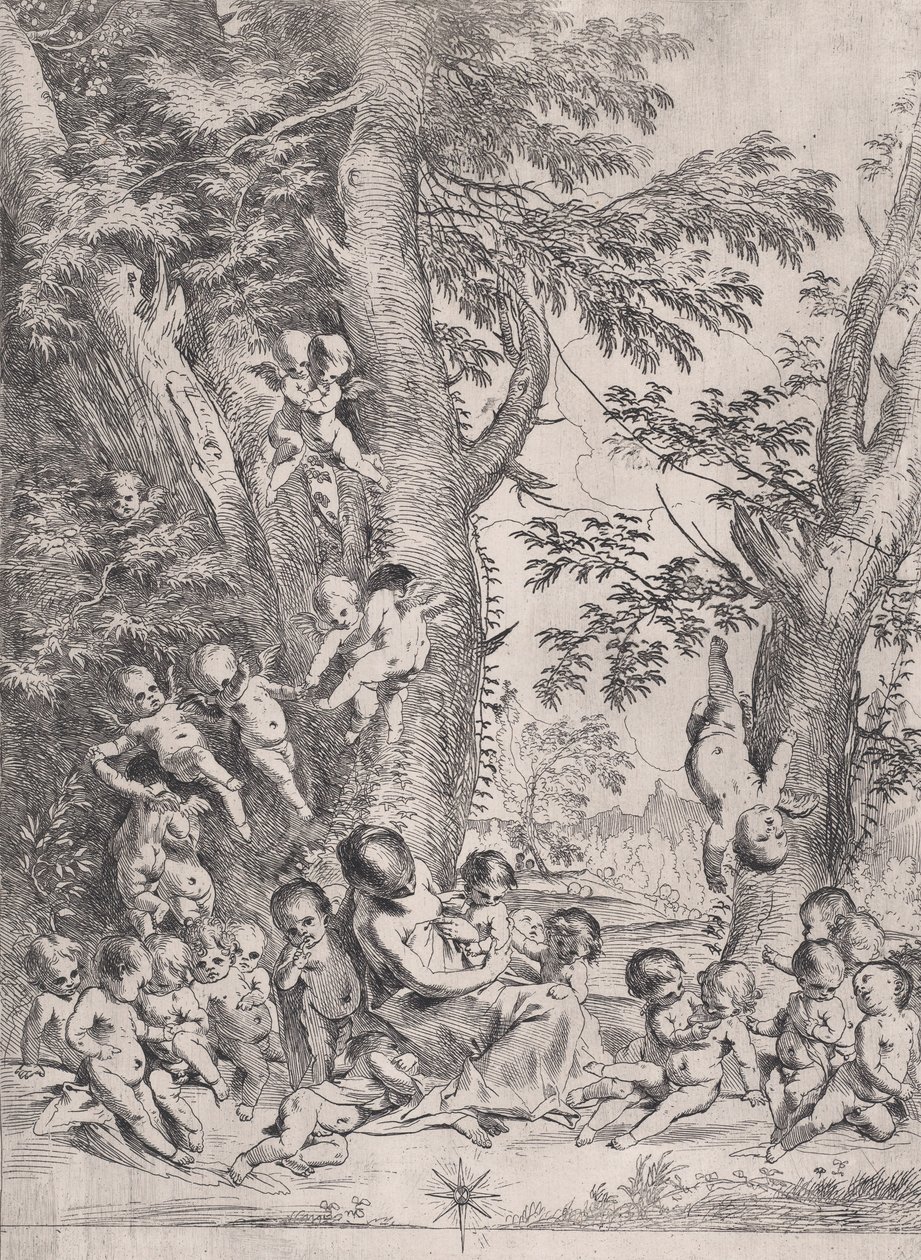 द गार्डन ऑफ चैरिटी, सीए .1631-37। द्वारा पिएत्रो टेस्टा