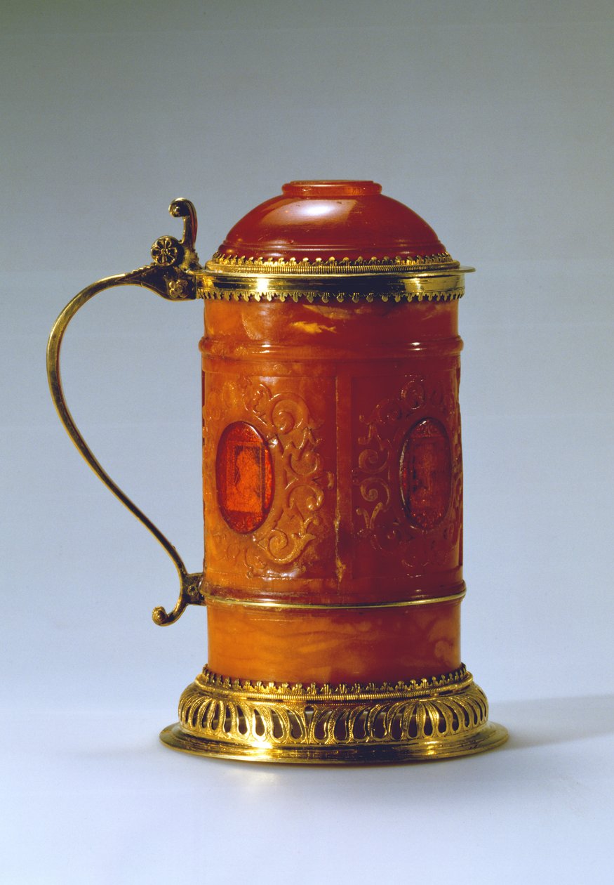 टैंकार्ड, जॉर्ज श्रेइबर और एंड्रयू मेयर की कार्यशाला, क्रोल्विएक, c.1610 (एम्बर) द्वारा पोलिश स्कूल
