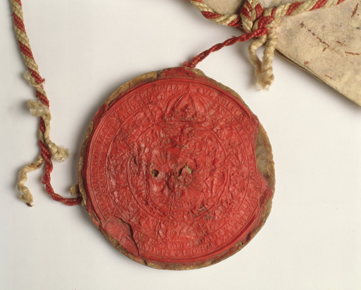 पोलैंड के राजा व्लादिस्लाव IV (1595-1648) की सील, c.1633 (मोम) द्वारा पोलिश स्कूल