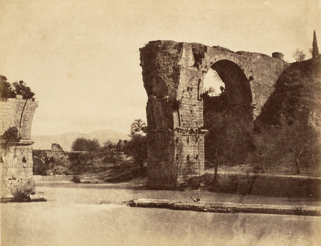 नानी में ऑगस्टस का पुल, 1853-56। द्वारा संभवतः जेन मार्था सेंट जॉन द्वारा।