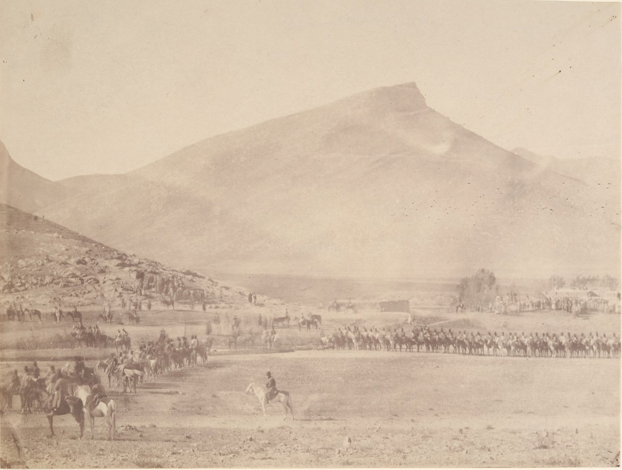 [खिवा के खान के शिकार के लिए प्रस्थान], 1840-60 के दशक। द्वारा संभवतः लुइगी पेस द्वारा।
