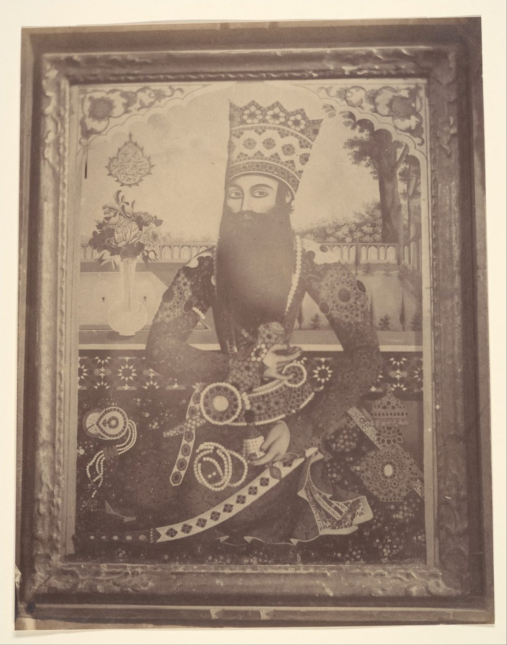 [फत-अली शाह, पेंटिंग जो एक बार हमाह की थी] शौला, राजा के चाचा।], 1840-60 के दशक। द्वारा संभवतः लुइगी पेस द्वारा।