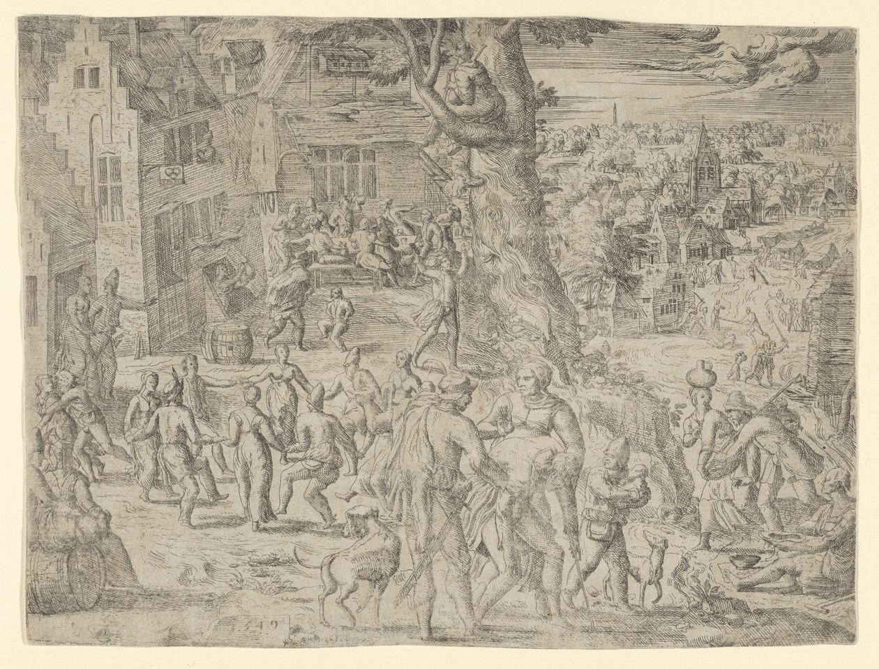 द विलेज फेयर, 1549., 1549। द्वारा संभवतः पीटर वैन डेर बोर्च्ट द्वारा।