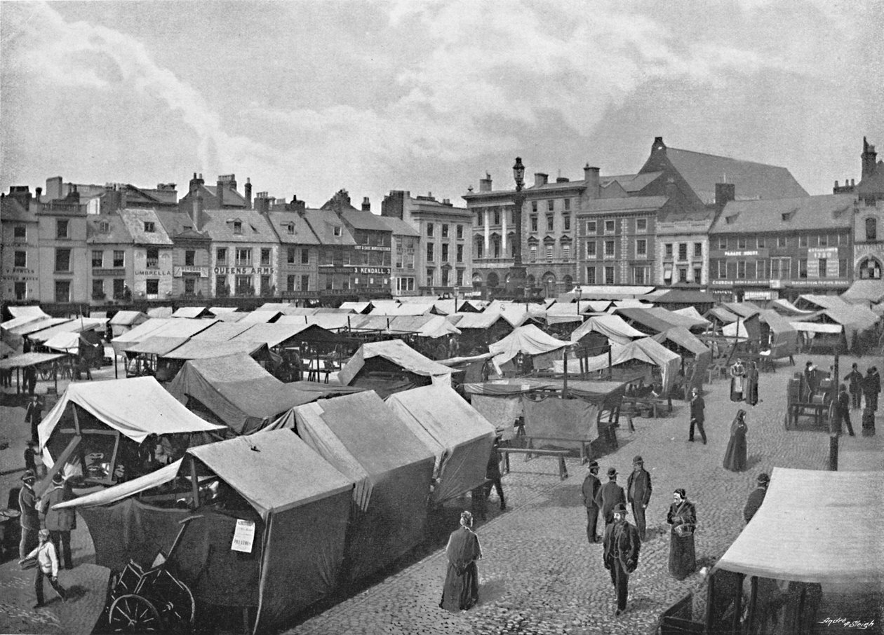 मार्केट-प्लेस, नॉर्थम्प्टन, c1896 द्वारा पोल्टन और सह