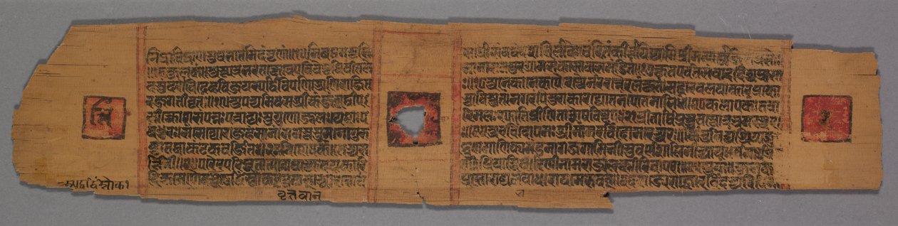 जैन पांडुलिपि से पत्ता: शालिभद्र: जैन भिक्षु शिक्षण पांडुलिपि पृष्ठ के साथ ..., 1279। द्वारा Pradyumnasuri