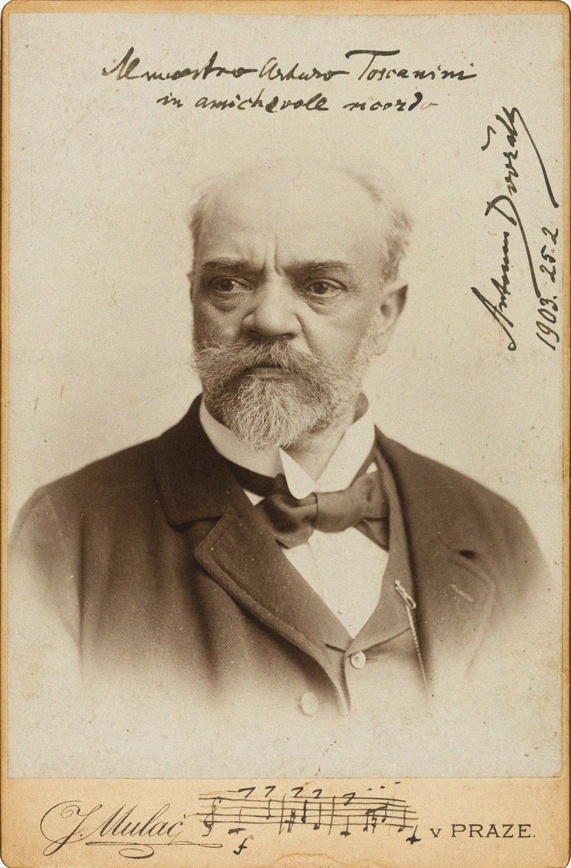 संगीतकार एंटोनिन ड्वोरक का पोर्ट्रेट 1841-1904, सी। 1900. द्वारा प्राग। फोटो स्टूडियो जे. मुलाकी